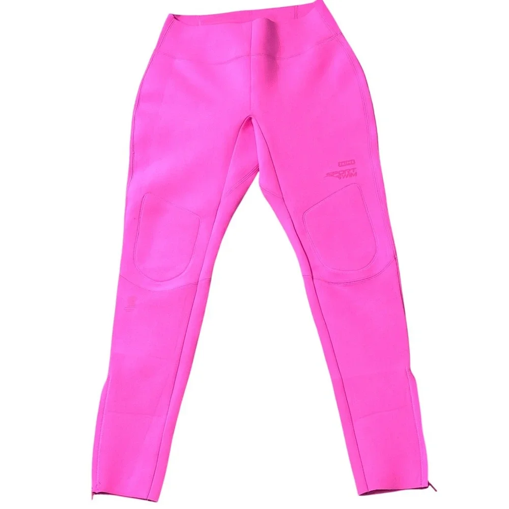 NWT Skims Sport Swim Pants Taffy Pink Neoprene High Rise Scuba Leggings Large